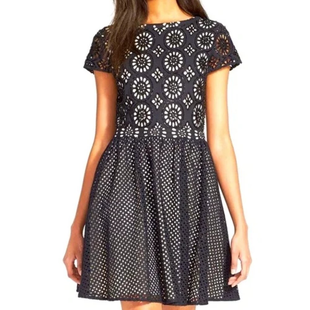 ALICE + OLIVIA BEADED EYELET DRESS Size 0